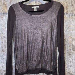 Kenneth Cole Sweater - Grey with Shimmered Bodice size M